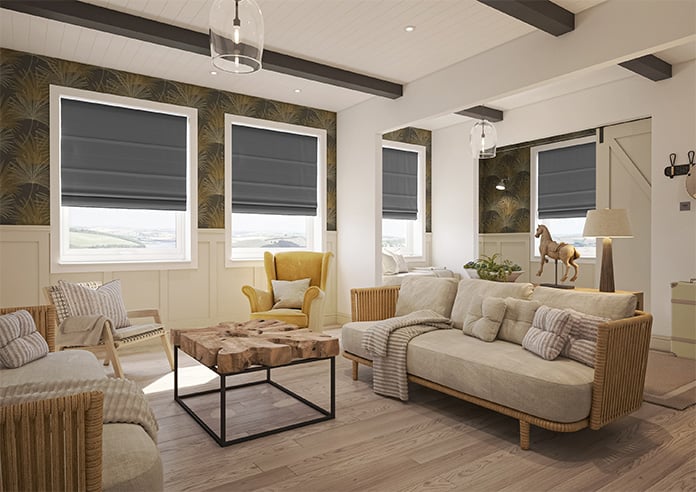 Luxe Velvet, Grey - Twist&Fit Roman Blind - Image 7